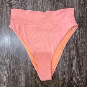 Peach high waisted swimsuit bottoms!